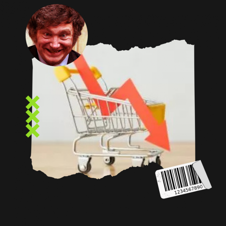 CON MILEI EL CONSUMO EN SUPERMERCADOS Y AUTOSERVICIOS LLEVA MÁS DE UN AÑO EN BAJA 