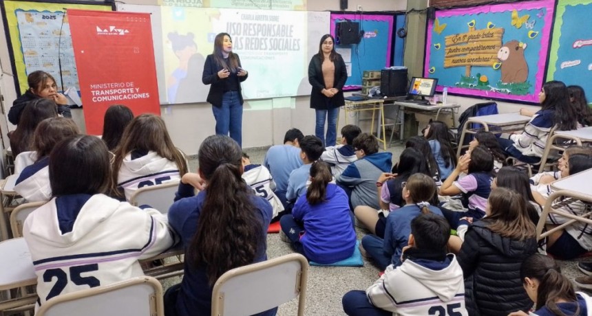 Dictan charla sobre el uso responsable de las redes sociales para alumnos de Nivel Primario